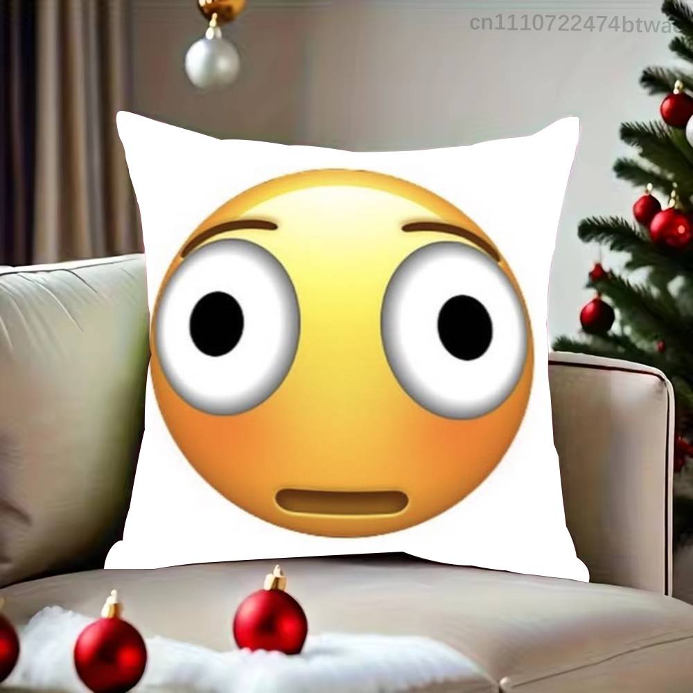 Federe Cuscino con Adesivi Emoji Divertenti Federa Cuscino Carina e Divertente Per Festa di Matrimonio Decorazione per la Casa Comoda Copertura per Cuscino