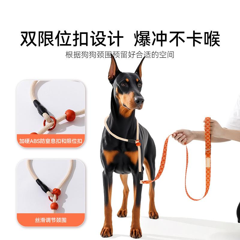 Dog Traction Rope Anti-explosion Rush P Rope P Chain Walking Dog Rope Dog Chain Small Medium and Large Dog Anti-winding Bolt Dog Training Dog Rope