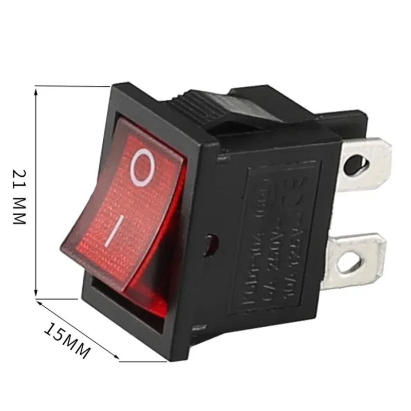 5/20Pcs KCD1 Ship-shape Power Switch ON OFF 10A 125V 6A 250V 2Pin/3Pin/4Pin Rocker Switch Switches 15*21mm