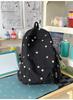 Schoolbag new solid color schoolbag female college student cute embroidery large capacity computer backpack lightweight junior high school schoolbag