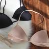 Nude French Triangle Cup Bra with Front Closure and Adjustable Thin Straps