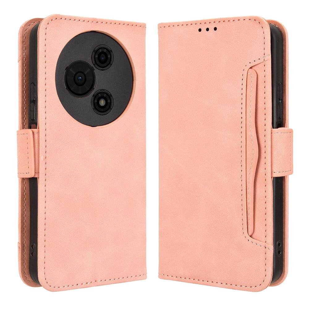 Dla TCL 605 4G/60 SE Skórzane Etui Pokrowiec Portfel na Telefon z Wieloma Przegródkami na Karty