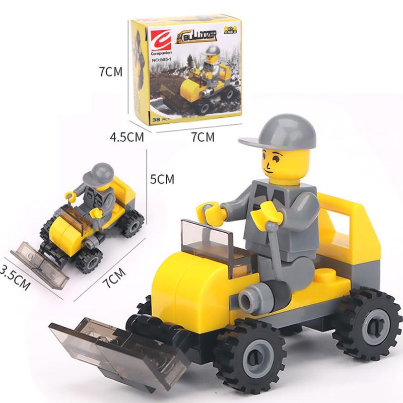 Building Blocks Figures Engineer Truck Block Bricks Sets Educational Toys For Children Kids Gifts