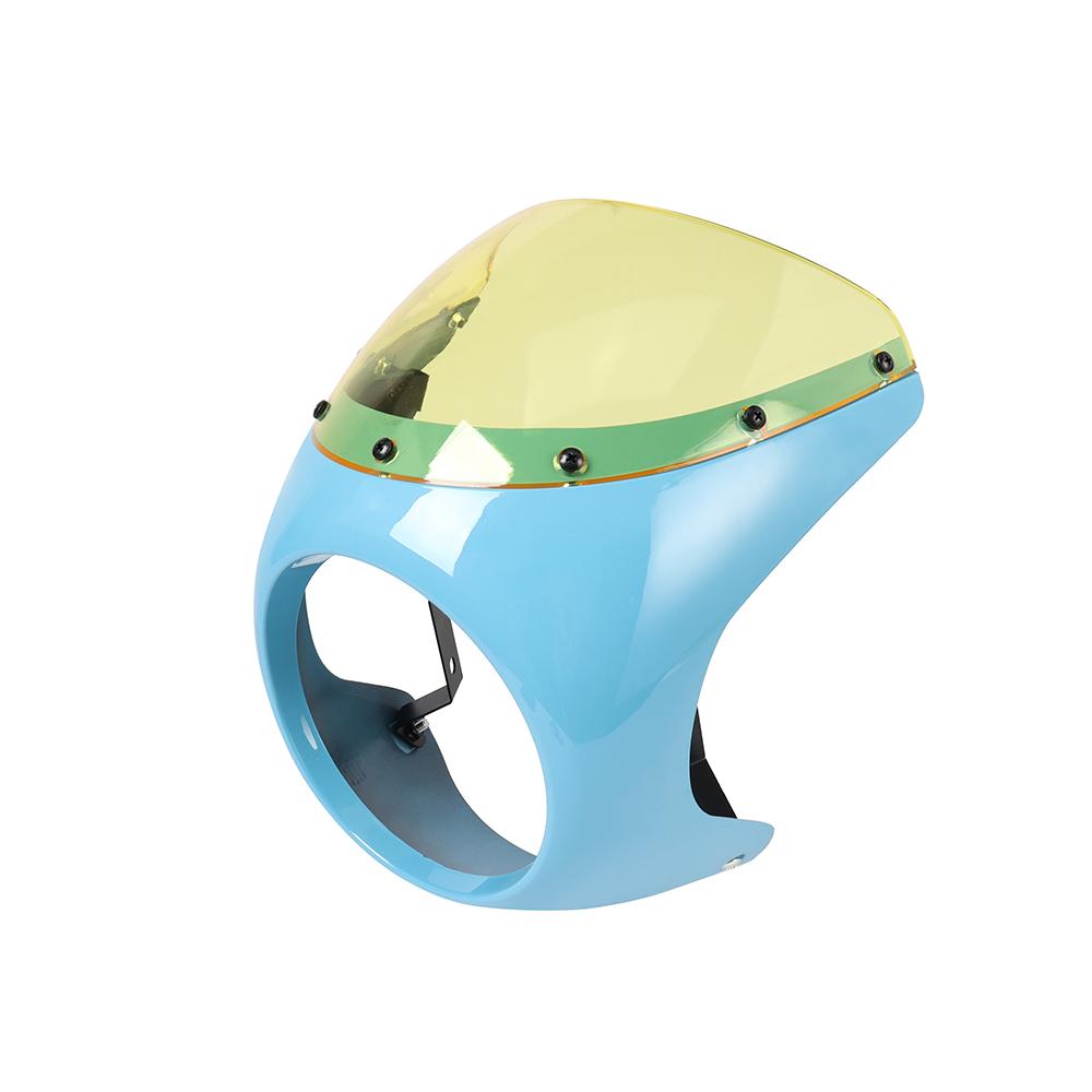 For Harley Sportster Bobber Touring Honda Motorcycle Universal Cafe Racer 7inch Headlight Handlebar Fairing Windshield Kits