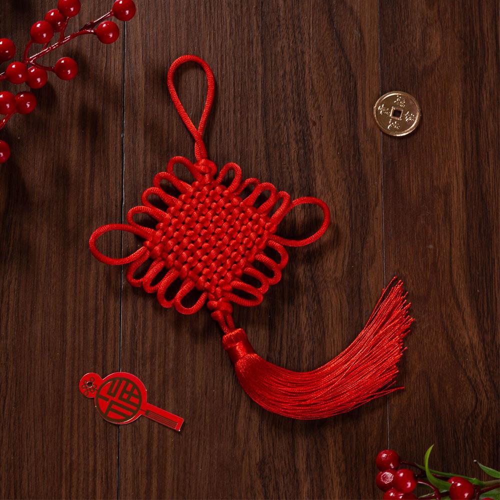 

Chinese Knot Spring Festival Decoration For Home Pendant Chinese Lunar New Year Traditional Decor Red Tassel Ornament червоний