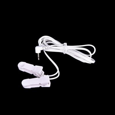 Cavi Elettrodi con 2 Clip ad Orecchio per Massaggiatore Macchina TENS Terapia 2.5mm