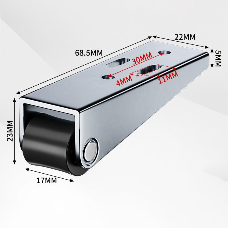 Furniture Side Mounted Directional Roller Door Support Moving Wheel Multi-function Stainless Steel Pulley Gate Casters
