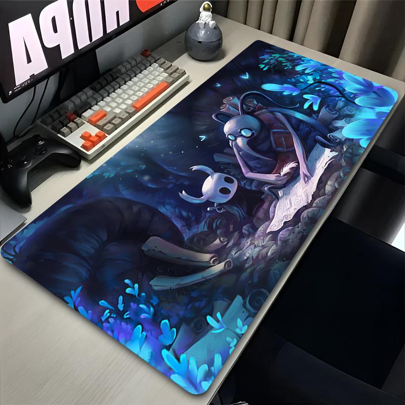 Tappetino Mouse per Laptop Accessori da Gioco Tappetino Tastiera Ufficio PC Hollow Knight Anime Stampa HD Mousepad Computer Gamer Scrivania Tappetino Mouse