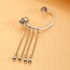 Unique Skull Tassels Earring Fashion Dangle Ear Cuff Comfortable Ear Jewelry Alloy Texture Suitable for Party Wear