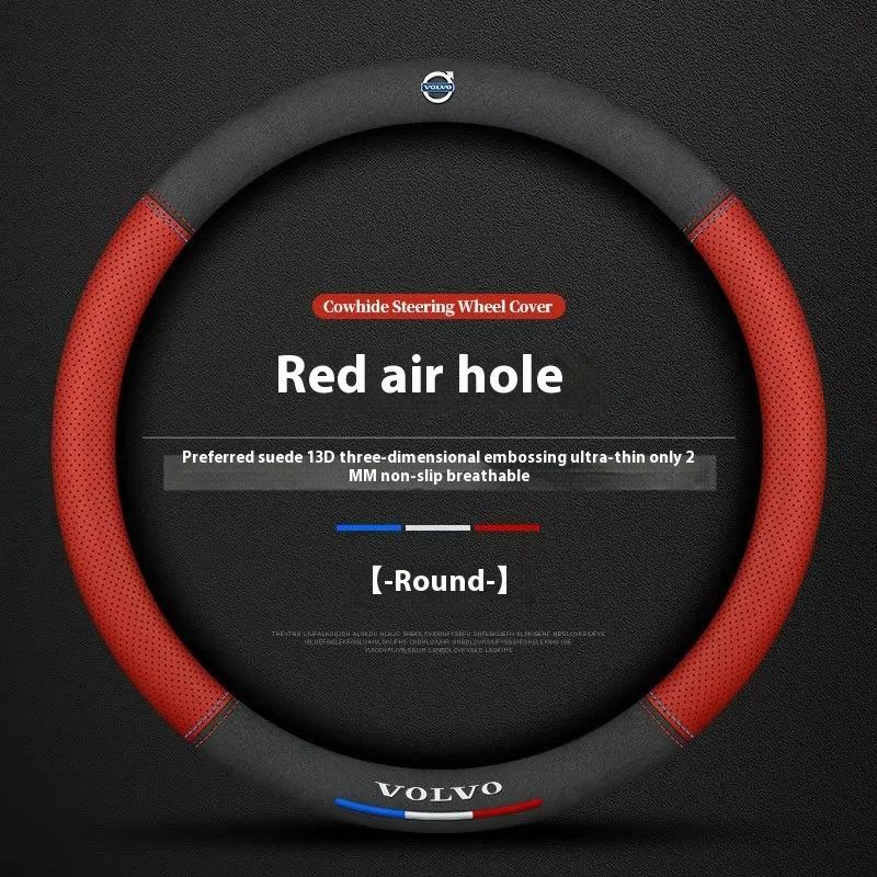 Volvo XC40 XC60 XC70 XC90 V40 V50 V60 V70 C30 C70 S40 S60 S80 S90 Suede Leather Anti-slip Car Steering Wheel Cover Accessories ari963