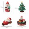 Mushroom Christmas Ornaments Miniature Resin Santa Claus Decoration  Cake Decoration