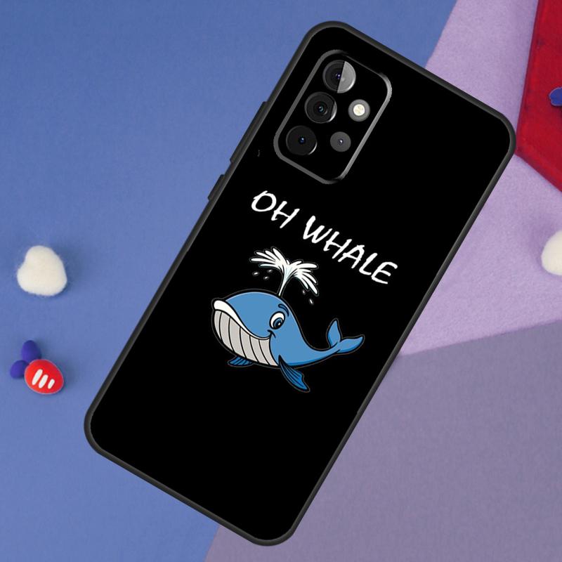 Whale Fish Wave Sea Case For Samsung Galaxy A52 A53 A33 A13 A34 A54 A14 A35 A55 A15 A56 A36 A26 A16 A06 A22 A32