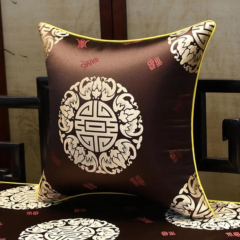 35x50cm/45x45cm Jacquard Plant Bamboo Cushion Cover Chinese Light Luxury Tassels Pillow Covers Decorative Green Black Home Decor