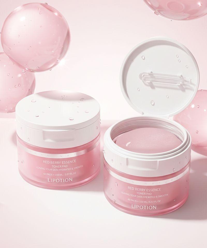 Red Berry Essence Toner Pads 60 Sheets
