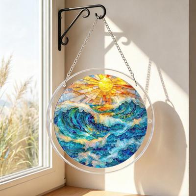 Acryl Puzzel Zonenvanger, Raamhanger in Glas-in-loodstijl Zonenvanger Paneel, Doe-het-zelf Puzzel Legpuzzel Kunst voor Tuin Huisdecoratie, Cadeaus voor Vrouwen Mannen Moeder