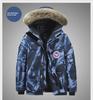 Men's Large Hooded Goose Down Jacket with Fur Collar, Outdoor & Winter Warmth