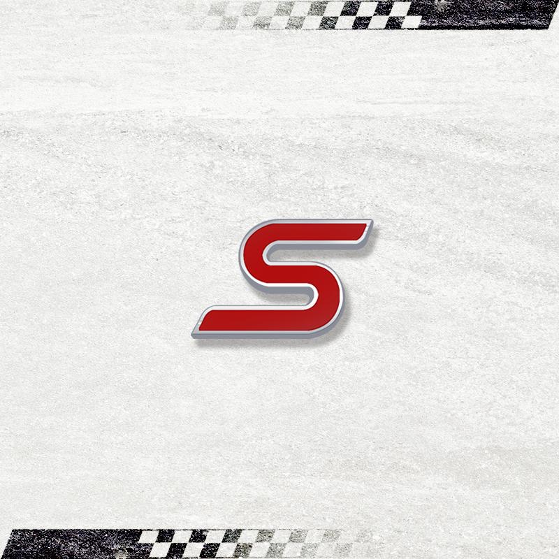 3D Car Sticker S Head Front Grille Badge Metal Decal Emblem Accessories
