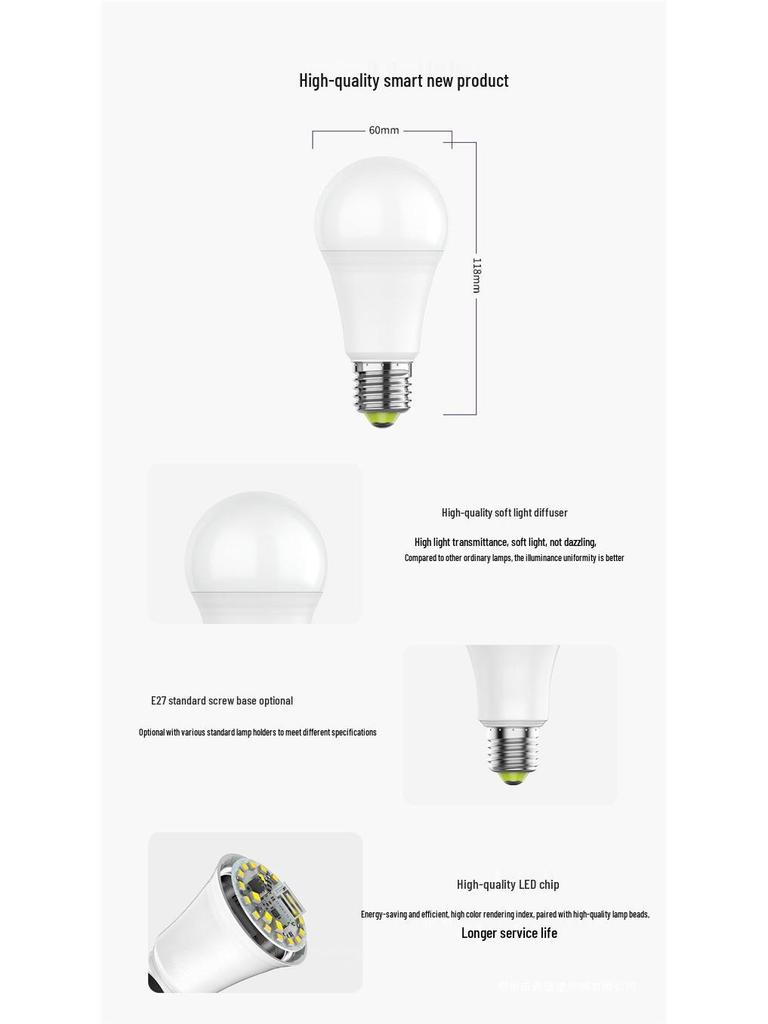 Xiaomi Smart LED Bulb: Colorful E27 with WiFi, Bluetooth, and AI Voice Control for Ambient Lighting