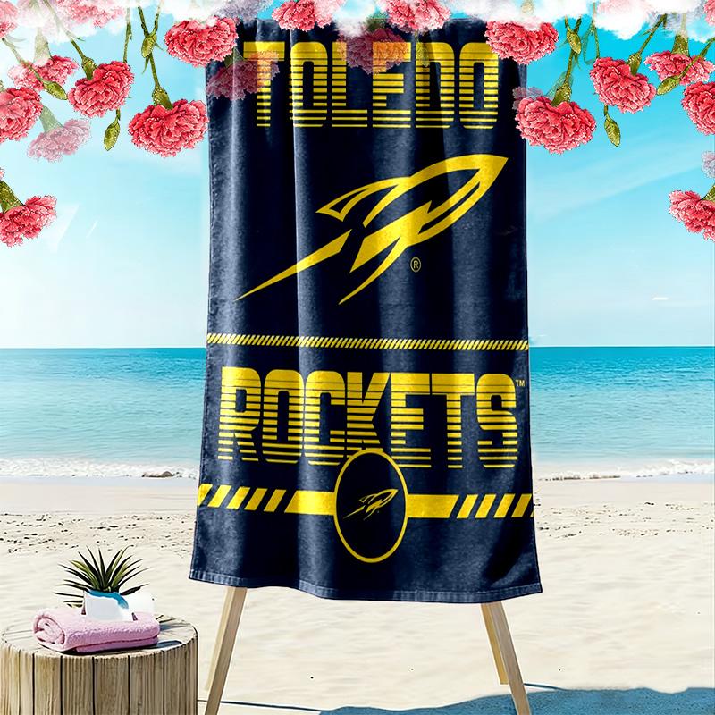 Toledo Rockets Print Beach Towel, Large Soft Quick Dry Towel for Beach Camping Swimming