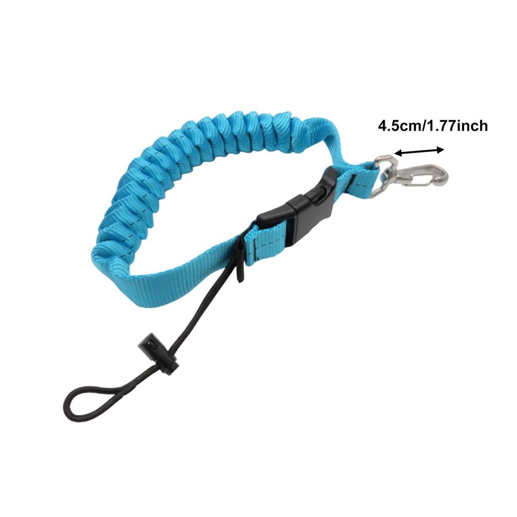 Scuba Diving Lanyard Webbing Strap Stainless Spring Coiled Lanyard Anti Lost Rope for Underwater Photography