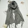 New Solid Color Tassel Imitation Cashmere Scarf on Both Sides for Women Autumn and Winter Versatile Shawl High End Winter Warm Thickened Scarf