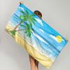 Cartoon Tropical Beach Print Beach Towel Soft Microfiber Quick Dry Absorbent Towel For Kids Adults Summer Swimming Use