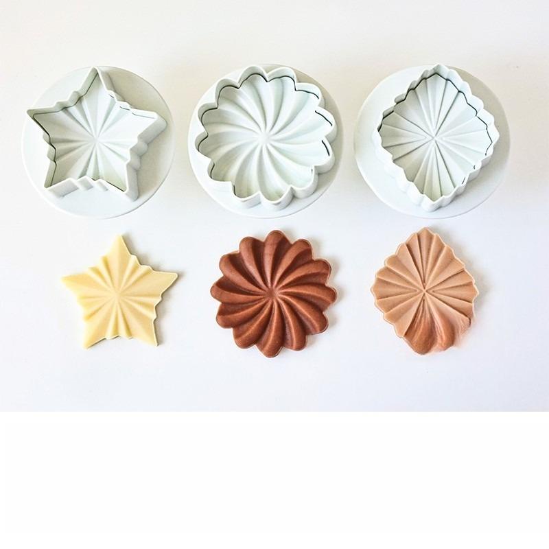 Jam Sandwich Flowers Cookie Cutter Mold DIY 3D Fondant Stamp Biscuit Moulds Cake Decoration Kitchen Baking Supplies
