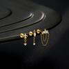 ASTM F136 G23 Titanium Internally Threaded Labret Body Piercing Jewelry Piercing Cartilage Helix Flat Back Stud Earring