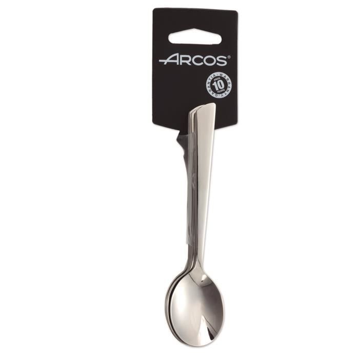 Set De Cuillères À Café Arcos Tuscany 574200 Monobloc Une Pièce En Acier Inoxydable 18/10, 6 Pièces Et Une Feuille De 14 Cm Sur