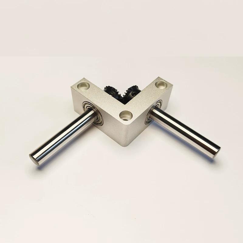 90 Degree Right Angle Gearbox 1:1 Ratio with 8mm/10mm Shaft,Mini Bevel Gear Transmission Box for RC Models DIY Machinery
