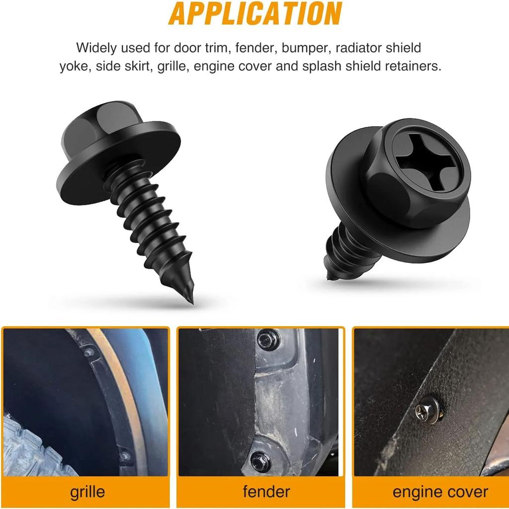 Front Liner Screws Bumper Cover Shield Guard Screw Replacement For