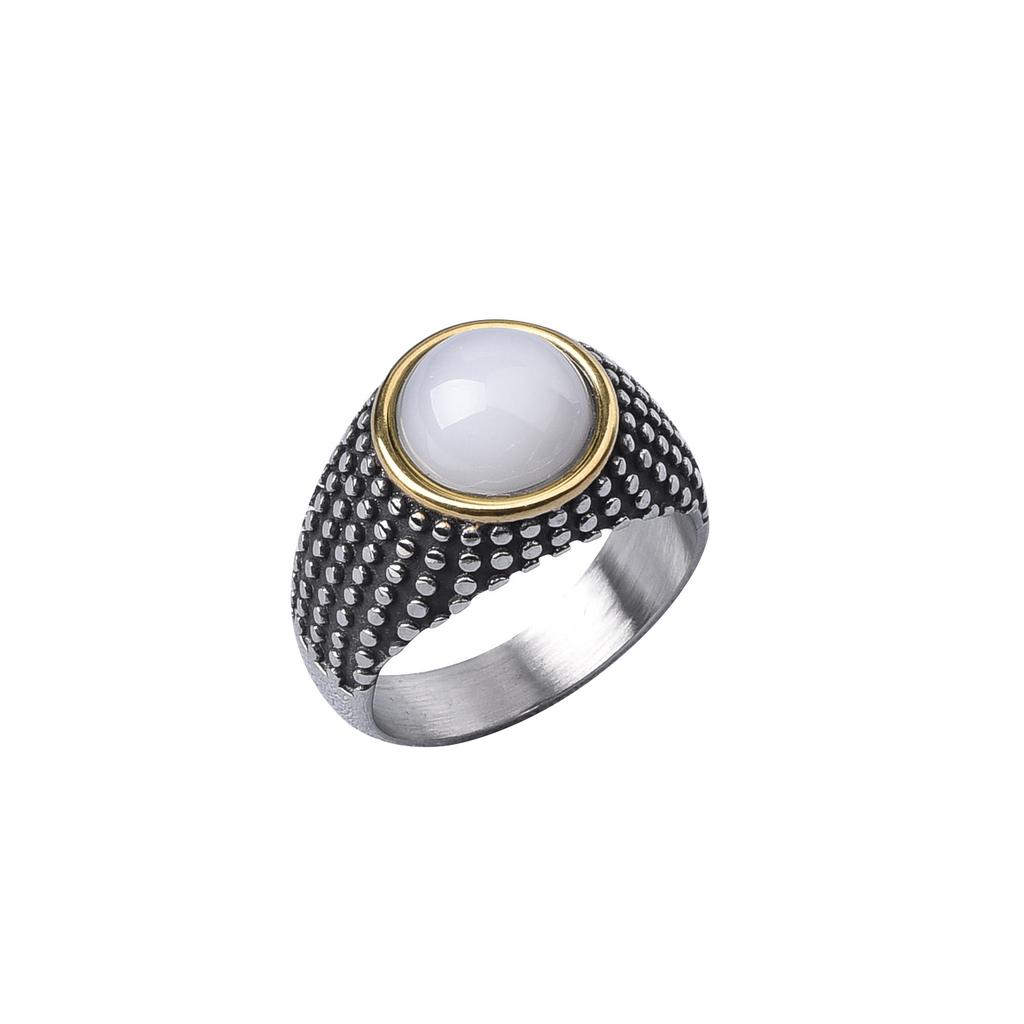 Men's Many Gemstone Style Styles 316LStainless Steel Onyx Party Rings Classic Fashion Trend Jewelry,High Quality Product