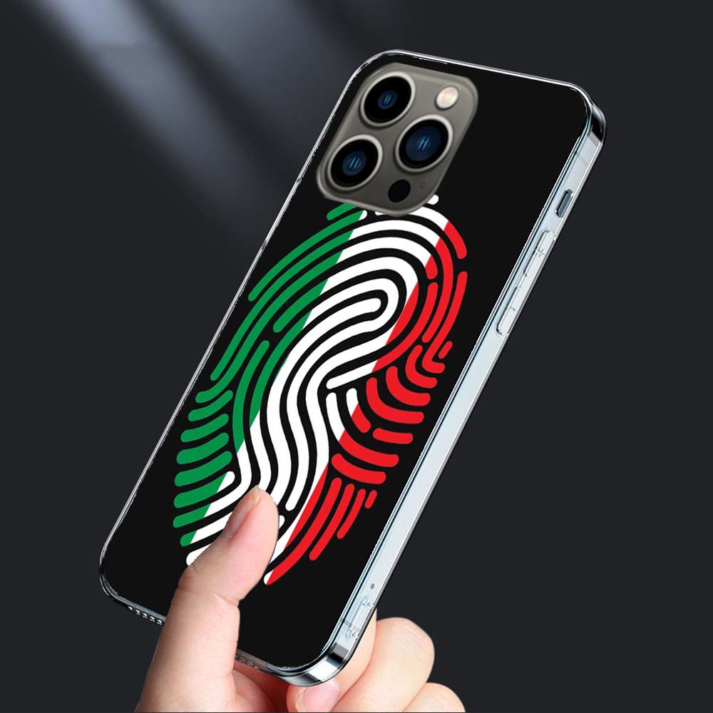 Italy Flag Phone Case For Iphone 16E 15 Pro 14 Plus 17E 16 17 Pro Max Air 11 12 13 Mini Shockproof Capa Cute Cover TPU Clear