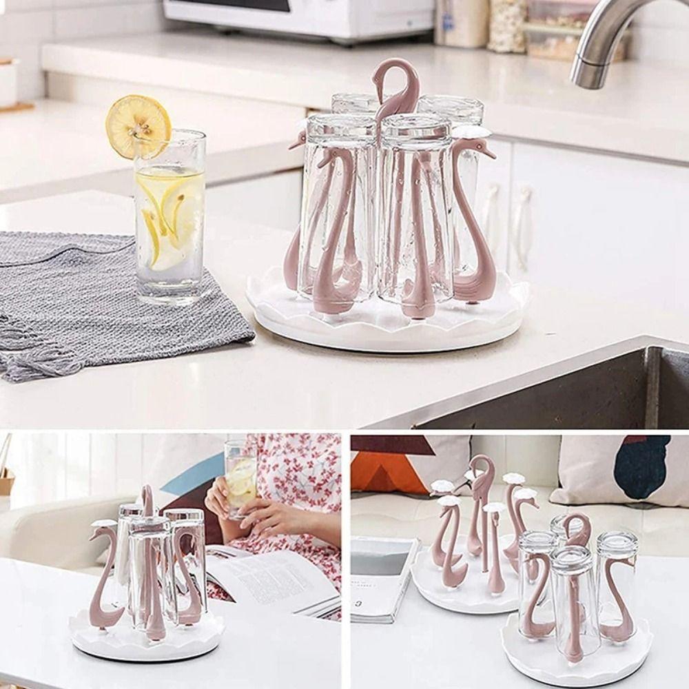 Swan Shaped Cup Support Frame Creative Drinking Cup Drainer Stand Rack  Kitchen Accessories