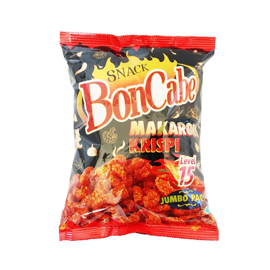 

Набор из 8 пакетов Bon Cabe Fried Macaroni Snacks Makaroni Krispi, уровень 15