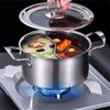 soup chafing dish one person household induction gas cooker restaurant non stick pot stainless steel small noodles hot pot