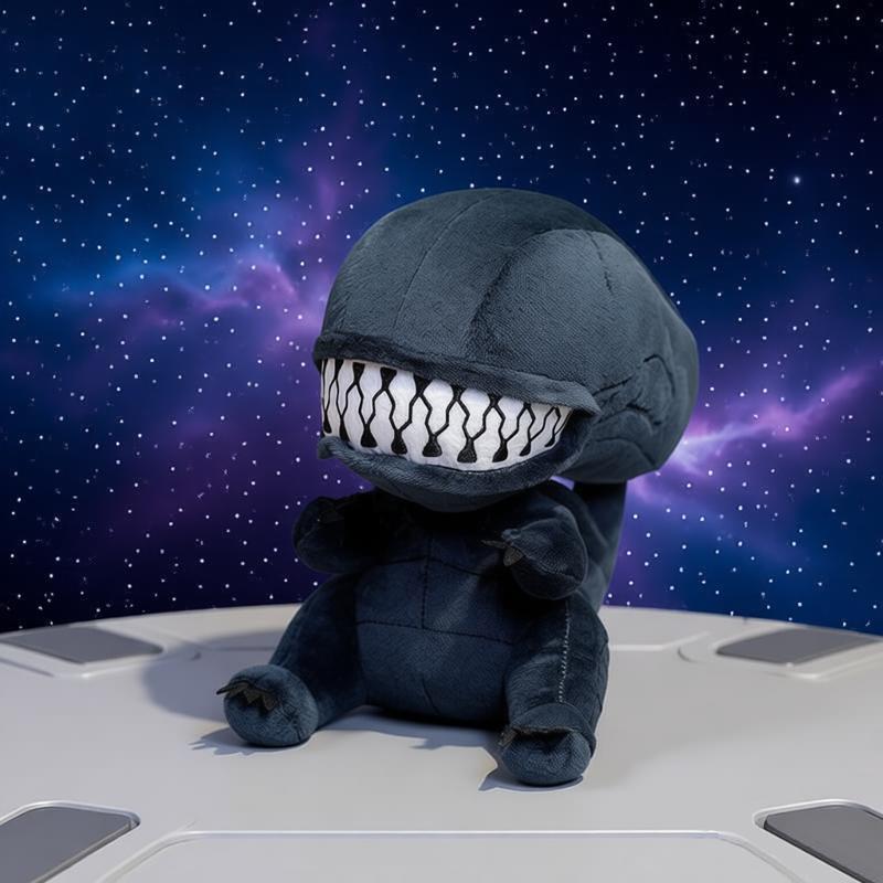 New Starry Sky Alien Plush Toy Science Fiction Monstrosity Doll Anime Black Alien Monster Stuffed Toy Birthday Gift for Boys
