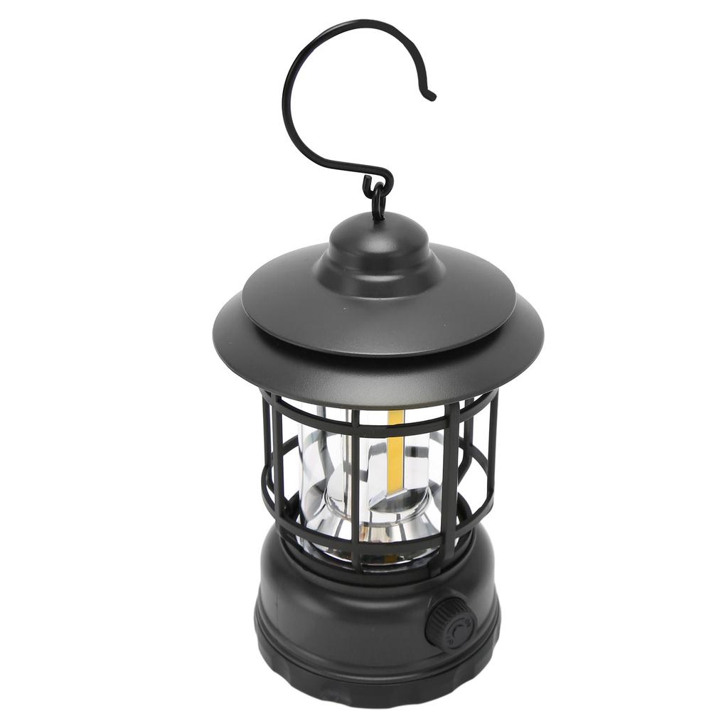 Vintage Camping Lantern IPX4 Waterproof Eye   USB Re Able Decorative Portable COB Tent Lamp with Hook