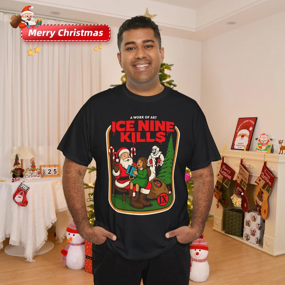 Hot Trend Ice Nine Kills Art Christmas TShirt S