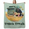 Trash Truck Netflix Animation Movie Throw Blanket Decorative Soft Throw Blanket for Couch Sofa
