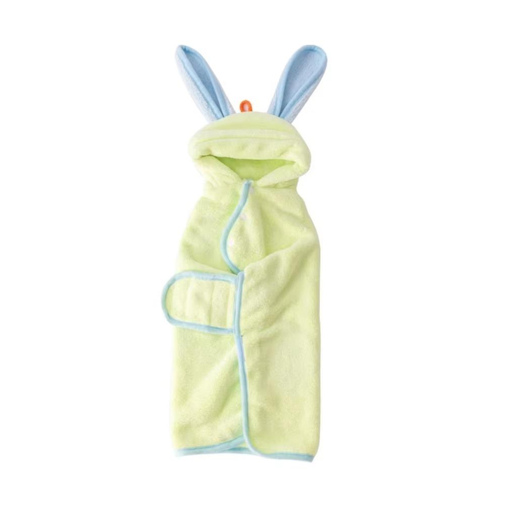 Adjustable Dog Hooded Bathrobe Super Absorbent Pet Bath Towel Cute Pet Hooded Towel Dog Cat S