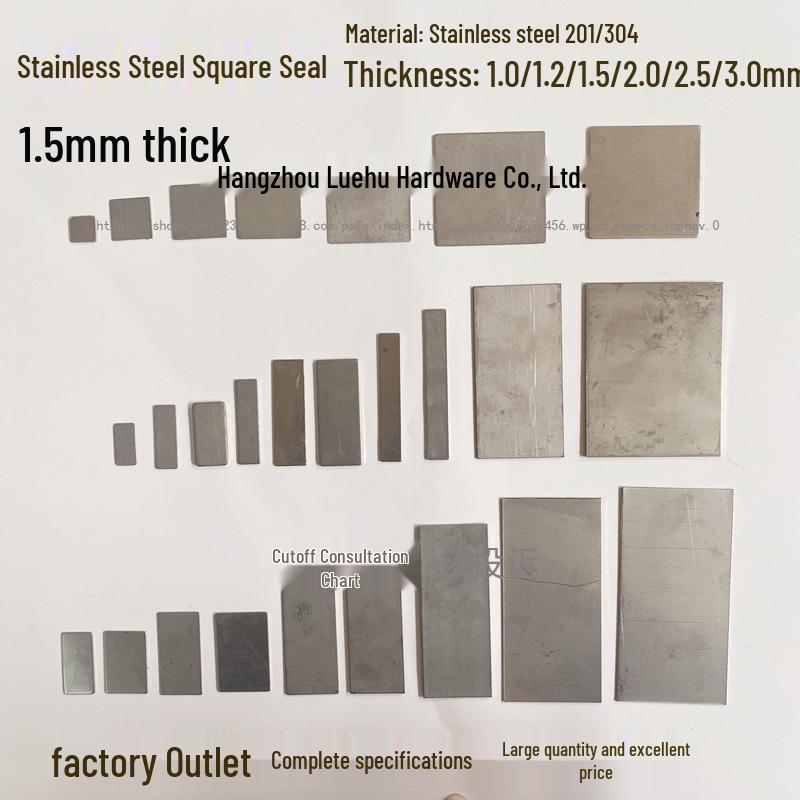 Orijinal 304 Paslanmaz Çelik Uç Kapağı: 10-80mm Kare, 1.5mm Kalınlık Boru Kılıfı Kaynak Plakası, Düz Kapak