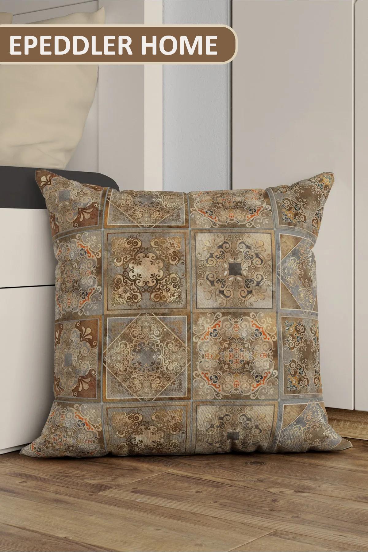 

EPeddler Домашняя декоративная подушка с османским лоскутным узором в этническом стиле - Наволочка 43x43 cm