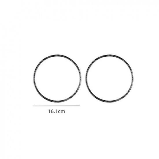 2Pcs Carbon Fiber Interior Front Door Speaker Cover Trim For Honda Accord Sedan