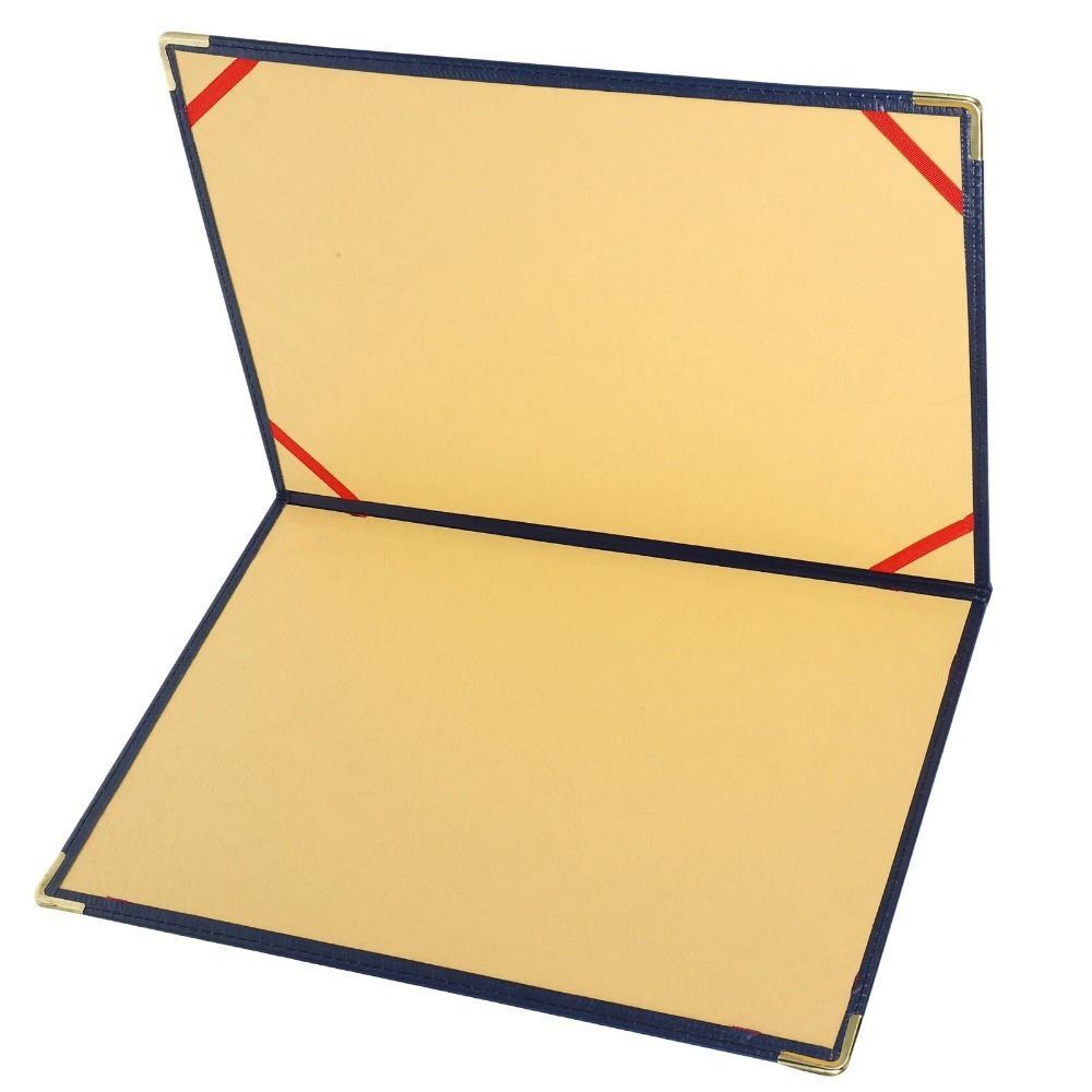 PU Leather Certificate Diploma Cover No Inserts Paper Document Holder Contract Book Business