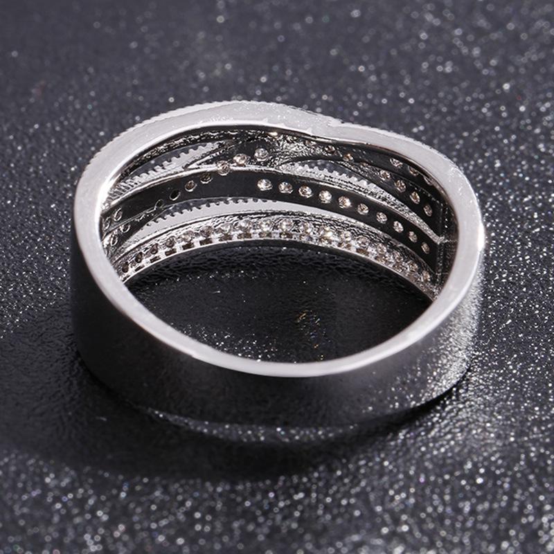 Fashion Ring Crystal from Austrian Party Luxury Luxury Bridal Jewelry 925 Sterling Silver Wedding Engagement Ring