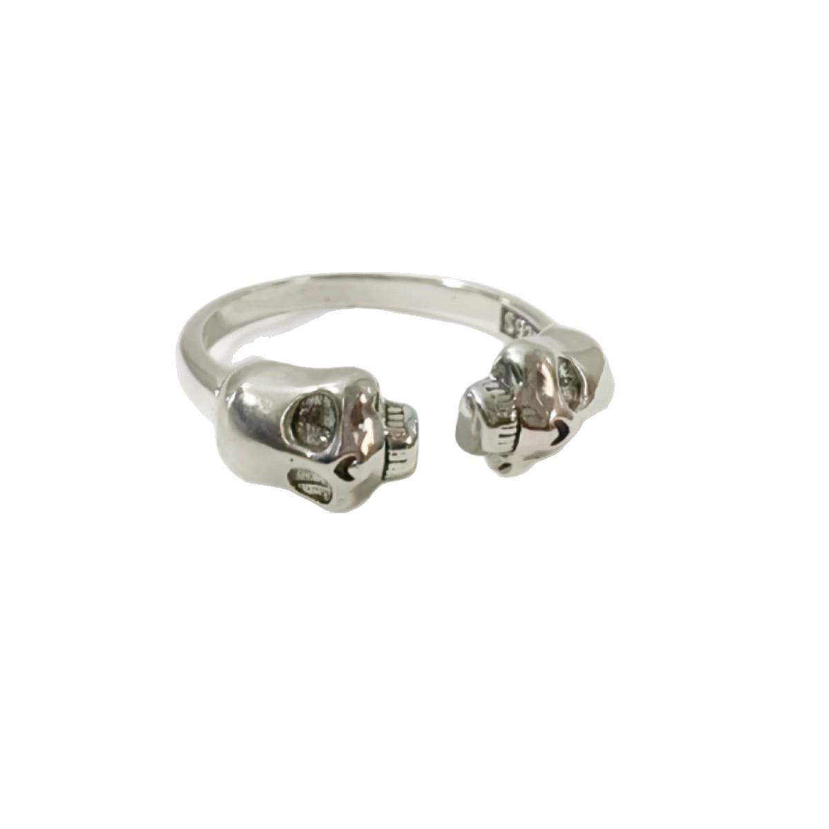 

Retro Double Skull Hip Hop Ring - Trendy, Creative, Aged Style античный серебряного
