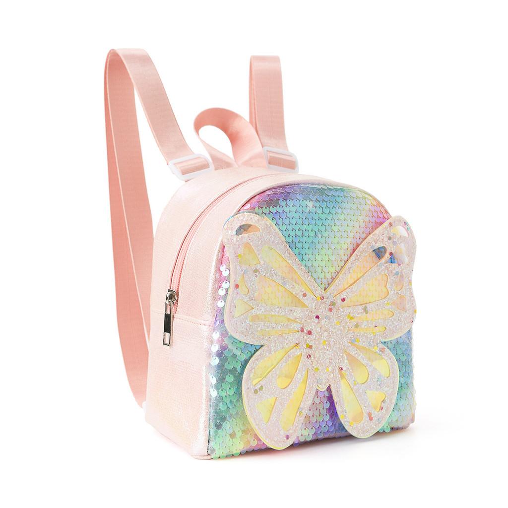 Zaino per Bambini Farfalla in Materiale PU Impermeabile per Uso Quotidiano e Stile alla Moda
