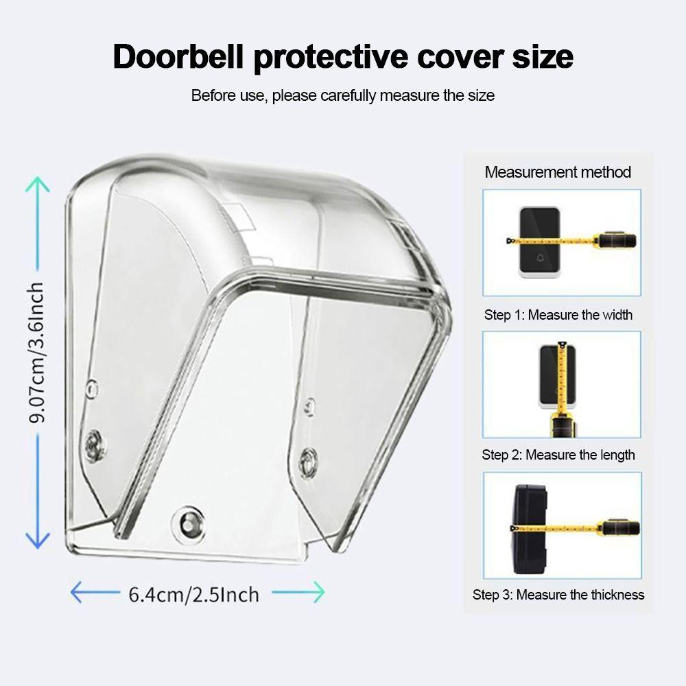 Waterproof Ring Doorbell Cover Transparent Wireless Doorbell Cover Doorbell Rain Cover  Outdoor Use