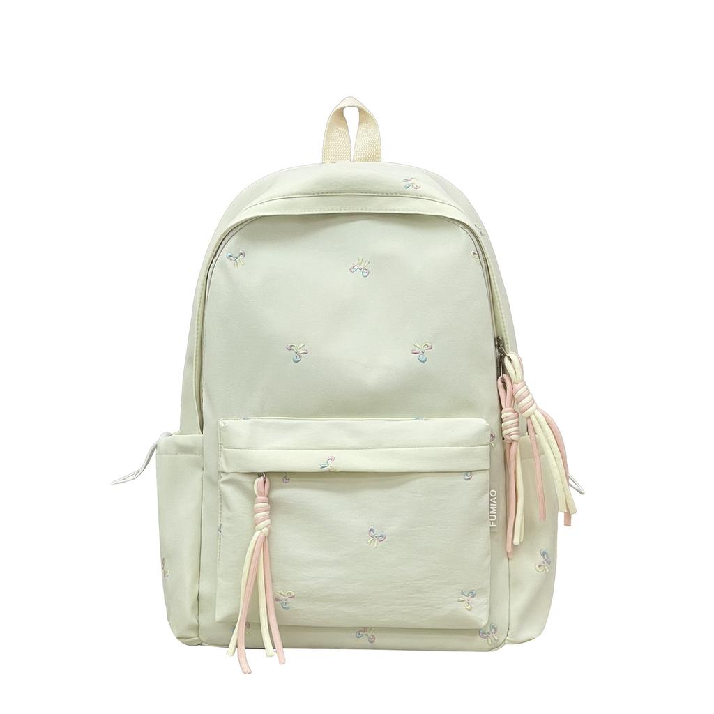 Schoolbagins style student schoolbag women's new high-value fresh and sweet candy-colored bow backpack lightweight backpack